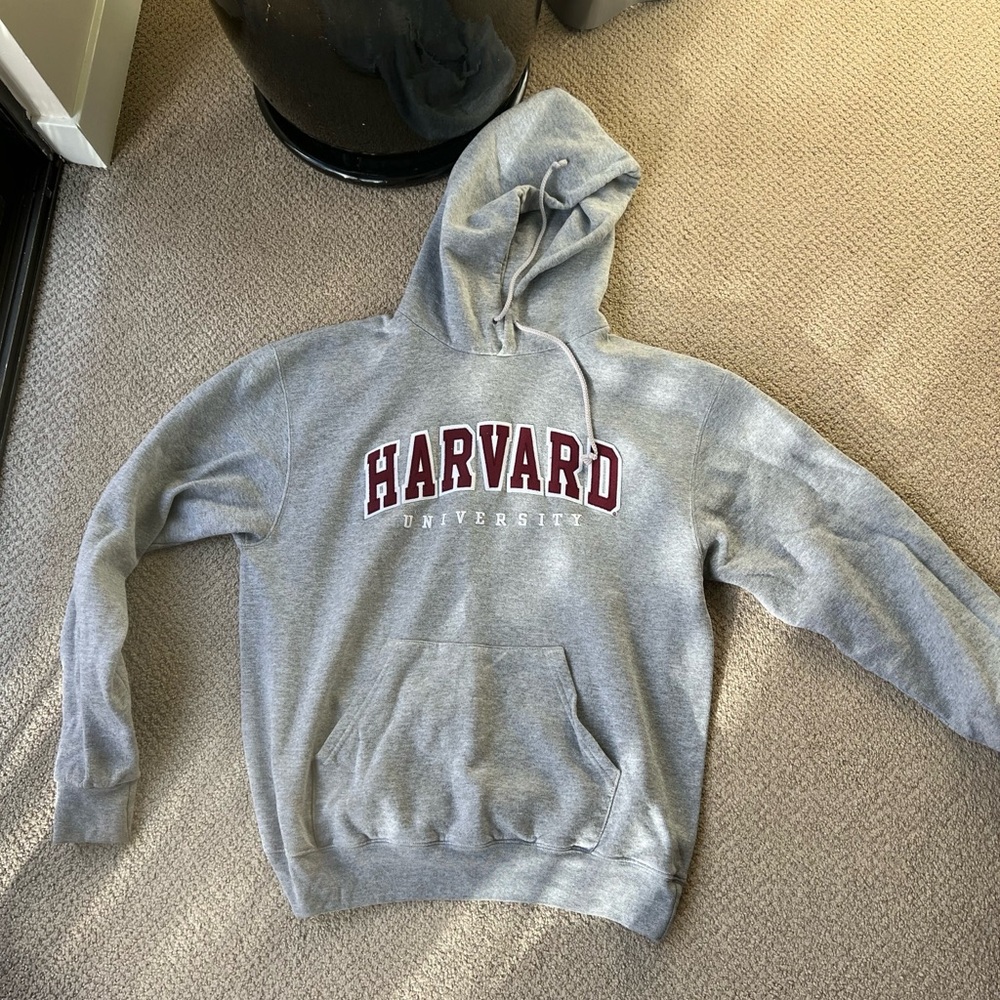 Gray Harvard University Hoodie